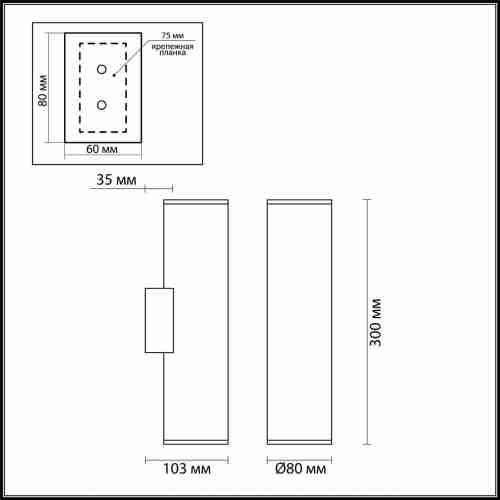 Настенный светодиодный светильник Odeon Light Dario 3833/2WB