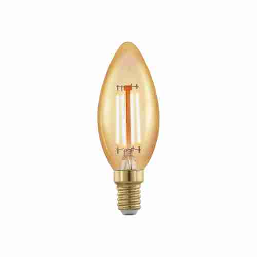 Лампа светодиодная филаментная диммируемая Eglo E14 4W 1700К золотая 11698