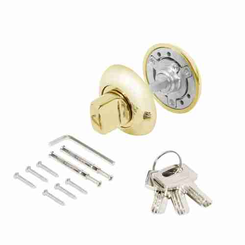 Завертка сантехническая Ajax (Аякс) с фиксацией ключом BK6.FIX.JR GP-5 золото