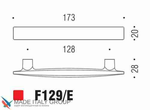 Ручка скоба модерн COLOMBO DESIGN F129E-NM матовый черный 128 мм