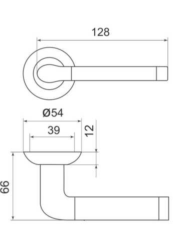 Комплект: Ручки Armadillo Stella LD28-1SN/CP-3+Завертка+Бесшумн замок и Петли Fuaro/матовый никель
