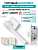 Комплект: Ручки Armadillo GRAND USS WH-19+Завертка+Магнитный замок Fuaro/белый