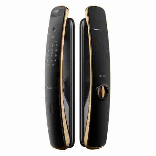 Замок врезной электронный  Kaadas Lambo K13F 3D Face с распознов. лица и отпечатком пальца, золото