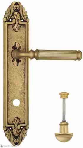 Дверная ручка Venezia "MOSCA" WC-2 на планке PL90 французское золото