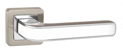 Ручки дверные межкомнатные Punto NOVA QR SN/WH-19 мат.никель/белый