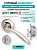Комплект: Ручки Armadillo Virgo LD57-1SN/CP-3+Завертка+Бесшумный замок Fuaro/матовый никель/хром