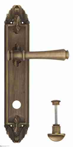 Дверная ручка Venezia "CALLISTO" WC-2 на планке PL90 матовая бронза