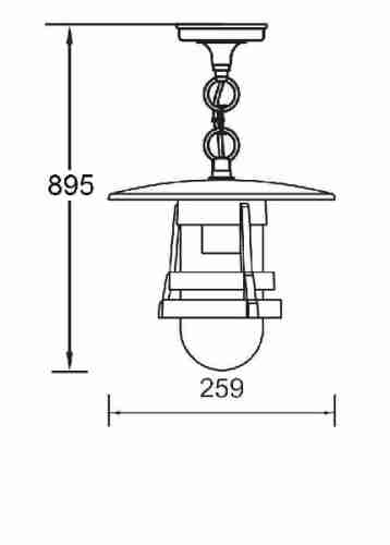 Уличный подвесной светильник Oasis Light 68905 68905 Bl