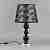 Интерьерная настольная лампа Elvan 1831012-1 CH+BK