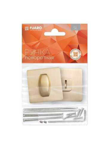 Ручка дверная Fuaro (Фуаро) межкомнатная K.SL52.PRIZMA (PRIZMA SL) SSG-39 сатинированное золото  Набор 5