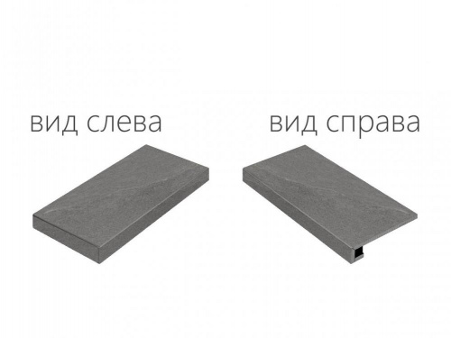 Керамогранит Italon Contempora Карбон угл левая паттин. рет. ступень 33х120