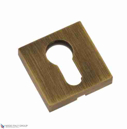 Накладка дверная квадратная под цилиндр Venezia Unique CYL-20 матовая бронза 2 шт.
