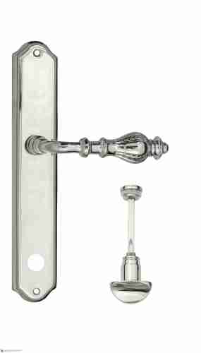 Дверная ручка Venezia "GIFESTION" WC-2 на планке PL02 полированный хром