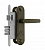 Ручки дверные на планке с замком под сувальдный ключ ОМЕГА ЗВ9.1-01 (бронза), 3 кл.