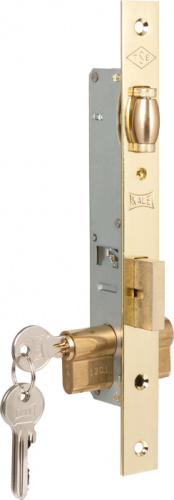 Замок врезной цилиндровый узкопрофильный KALE KILIT 155 (20 mm) (латунь) 3 кл.