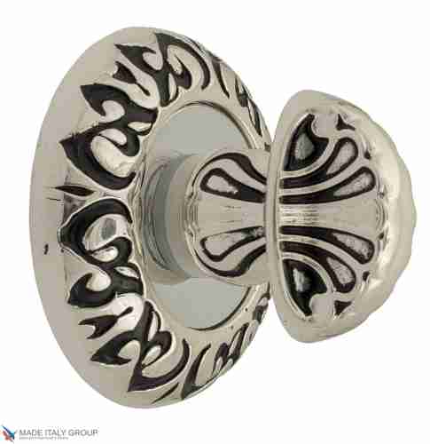 Фиксатор поворотный Venezia WC-4 D4 натуральное серебро + черный