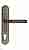 Дверная ручка Venezia "MOSCA" CYL на планке PL02 античное серебро