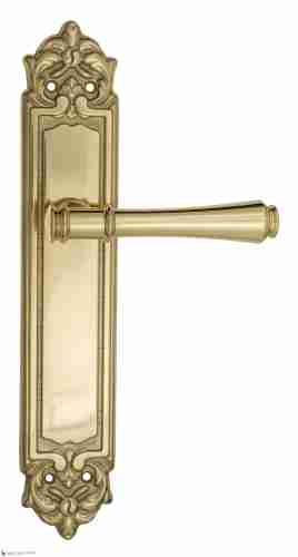 Дверная ручка Venezia "CALLISTO" на планке PL96 полированная латунь