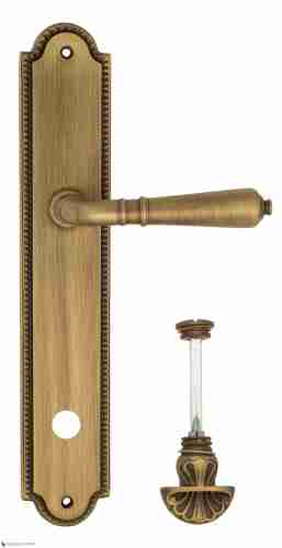 Дверная ручка Venezia "VIGNOLE" WC-4 на планке PL98 матовая бронза