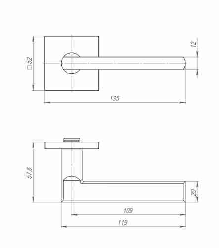 Накладка под цилиндр ET6.K.JS51 (ET JS) SSG-39 сатинированное золото