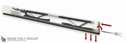 Автоматический порог врезной Venezia 1712/1000-900 мм/44 Дб, регулировка 2 уровня