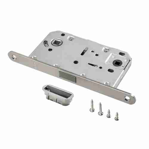 Защелка сантехническая магнитная RENZ INLBM 5096 pl SN с пластиковой ответной планкой, никель матовый