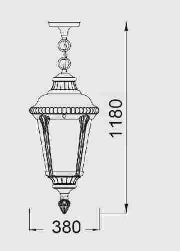 Уличный подвесной светильник Oasis Light 79755L 79755L Bl