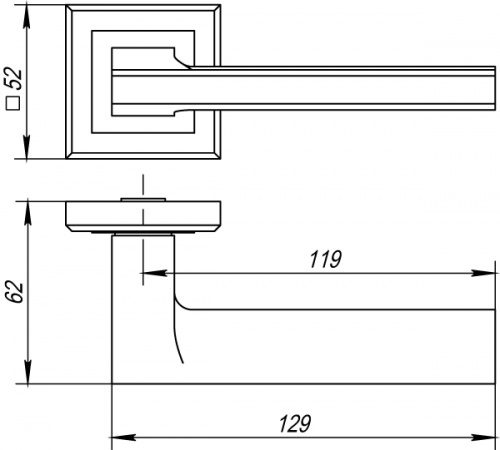 Ручки дверные межкомнатные Punto BLADE QL GR/CP-23 графит/хром