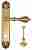 Дверная ручка Venezia "ANAFESTO" WC-2 на планке PL87 французское золото + коричневый