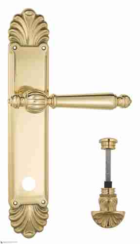 Дверная ручка Venezia "PELLESTRINA" WC-4 на планке PL87 полированная латунь