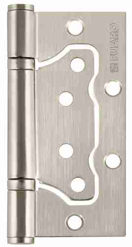 Комплект 10 шт. - Петля универсальная без врезки Fuaro 500-2BB/BL 100x2,5 SN мат. никель