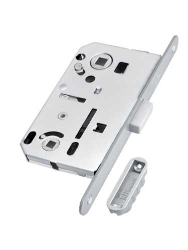 Замок межкомнатный магнитный BONAITI под WC B-FORTY N62 с отв. пл. F45 (матовый хром), планка 190 мм