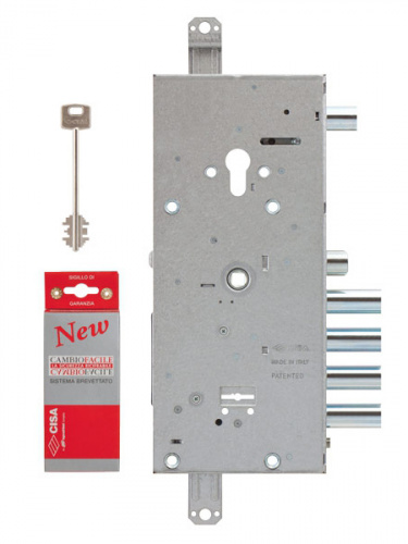 Замок врезной двухсистемный CISA CAMBIO FACILE 57.966.48 (тех. упаковка), ключ 64 мм