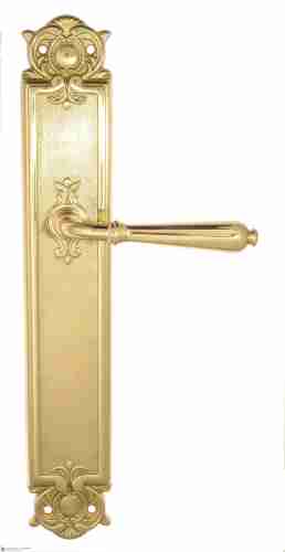 Дверная ручка Venezia "CLASSIC" на планке PL97 полированная латунь