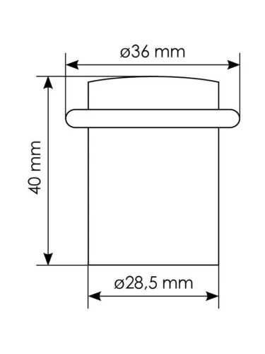 Ограничитель двери Morelli DS3 SC, цвет матовый хром