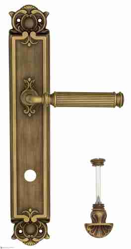 Дверная ручка Venezia "MOSCA" WC-4 на планке PL97 матовая бронза