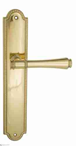 Дверная ручка Venezia "CALLISTO" на планке PL98 полированная латунь