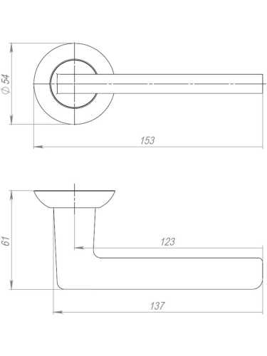 Ручка Ajax (Аякс) раздельная R.JR54.IND TESTA BL-24 черный (белая коробка)