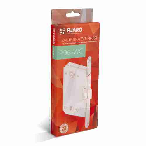 Замок межкомнатный дверной под фиксатор пластиковый Fuaro PLASTIC P96WC-50 WH-19 белый
