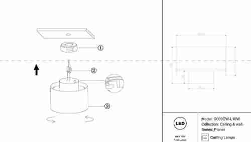 Потолочный светодиодный светильник Maytoni Planet C009CW-L16W