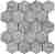 Мозайка из мрамора Stone4Home Hexagon Lg Tumbled чип 74x74 30,5х27