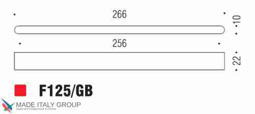 Ручка скоба модерн COLOMBO DESIGN F125GB-CM матовый хром 256 мм