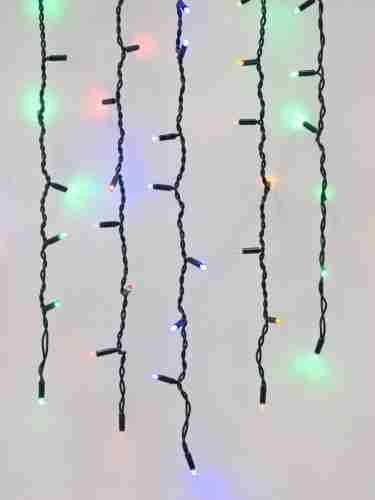 Уличная светодиодная гирлянда Uniel бахрома 220V разноцветный ULD-B3010-200/TBK Multi IP67 UL-00003933