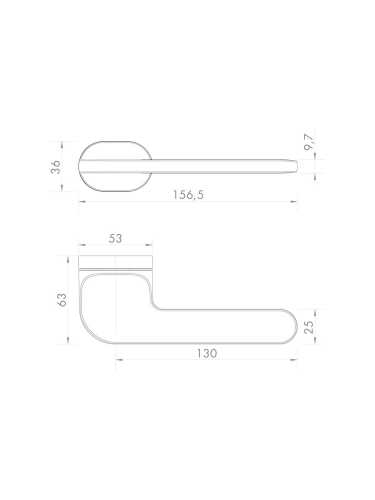 Ручка Armadillo (Армадилло) раздельная R.UCR36.DUNE FSG-39 флорентийское золото