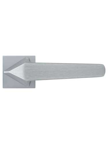 Ручка дверная Morelli SOUK MH-55-S6 SSC раздельная на квадратной розетке 6 мм, цвет суперматовый хром, ЦАМ Light