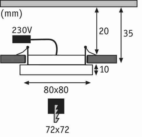 Встраиваемый светодиодный светильник Paulmann Panel Areo 92951