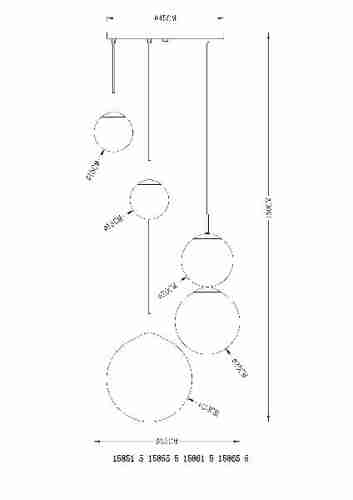 Подвесная люстра Globo Varus 15851-5