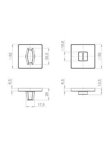 Ручка Fuaro (Фуаро) поворотная BK6.K.ZL52 BL-24 черный