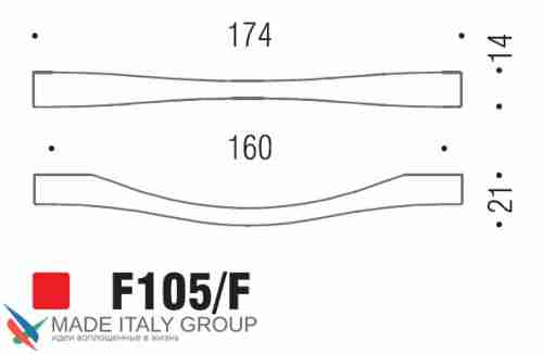 Ручка скоба модерн COLOMBO DESIGN F105F-CM матовый хром 160 мм