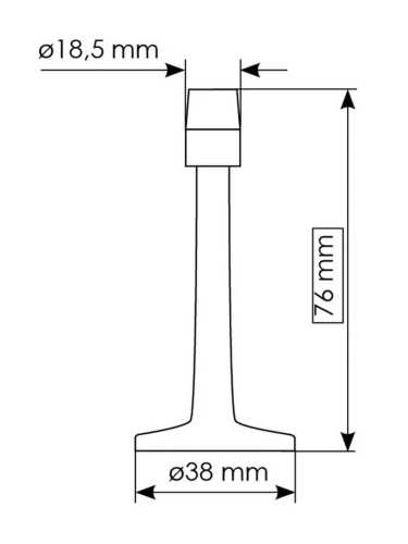 Ограничитель двери Morelli DS2 SC, цвет матовый хром